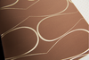 Винтажная темно -коричневая полоса нетканые обои для украшения